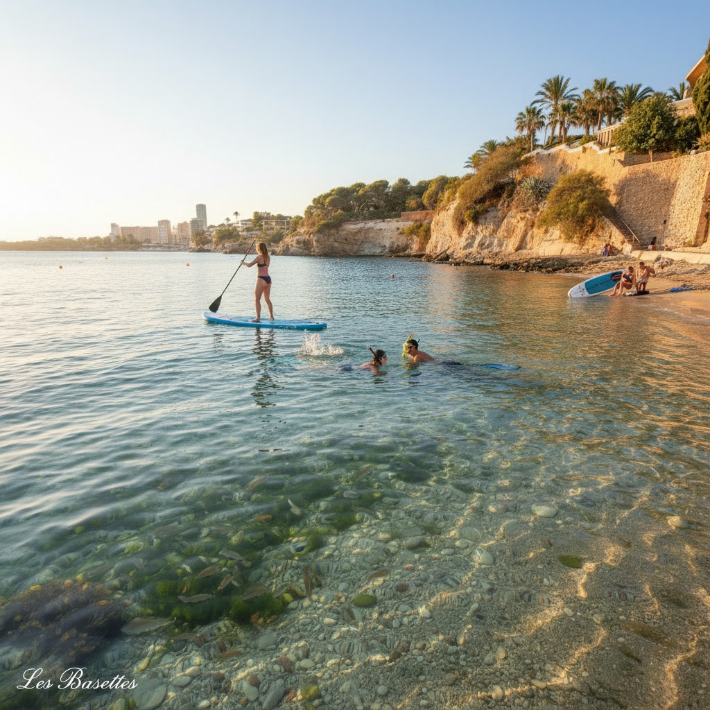 Suppen en snorkelen in de heldere baai van Les Basetes bij Calpe