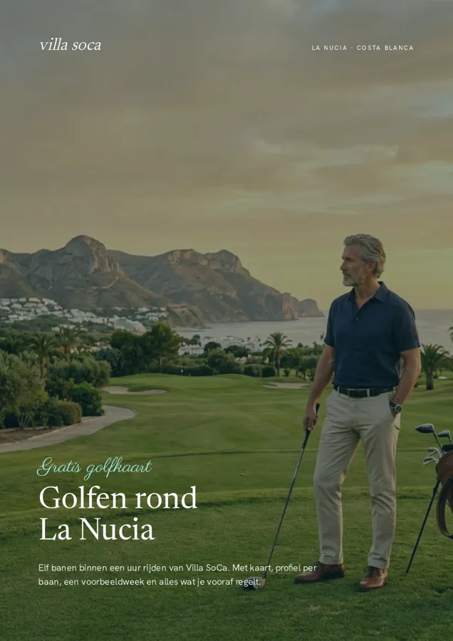 Voorkant van de golfkaart Costa Blanca
